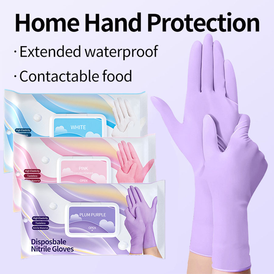 Exam Glove Nitrile - Disposable Nitrile Cleaning Gloves Latex-Free Thicken