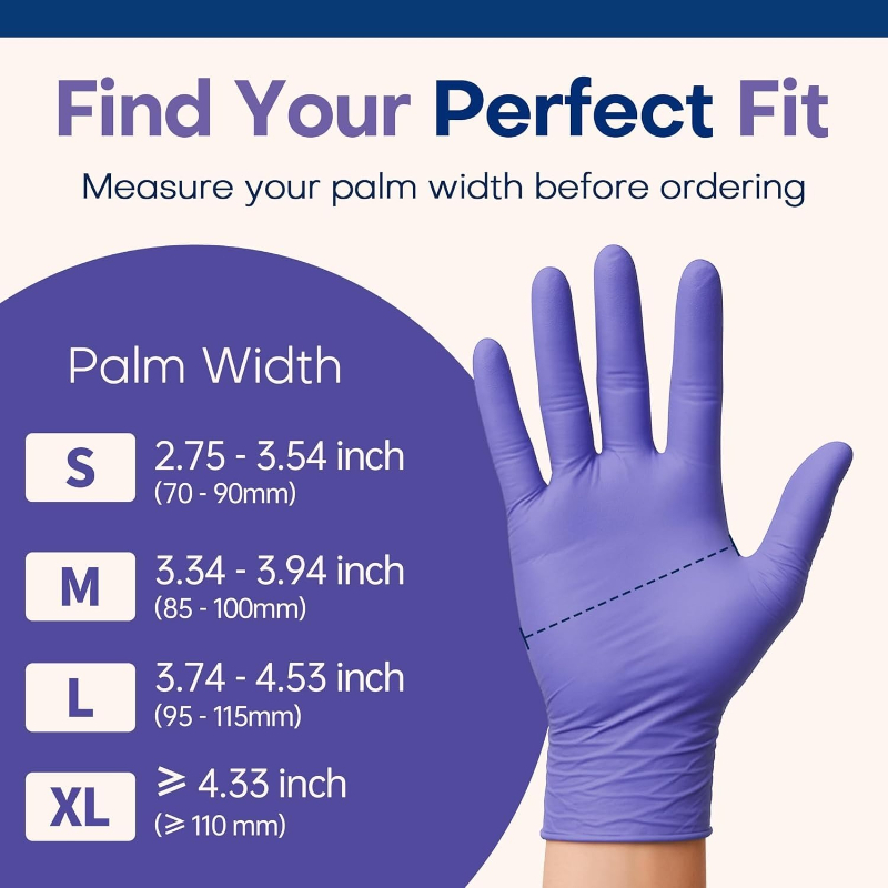 50/100pcs Purple Nitrile Glove - đánh giá và giá Exam Glove Nitrile