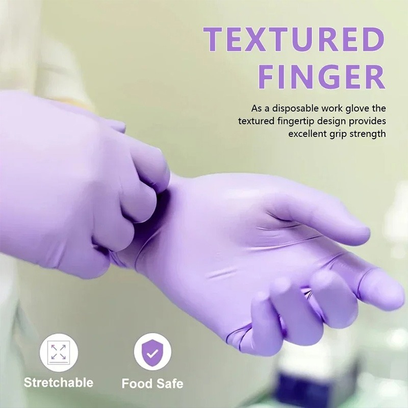 50/100pcs Purple Nitrile Glove - đánh giá và giá Exam Glove Nitrile