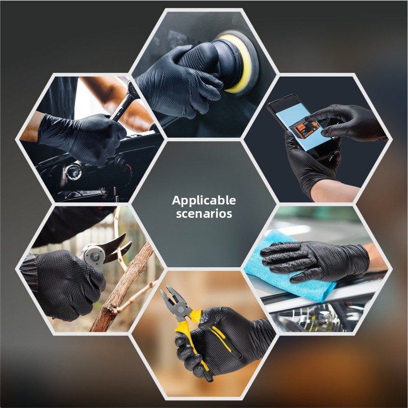 Heavy Duty Diamond Pattern Nit - đánh giá và giá Nitrile Mechanic Glove