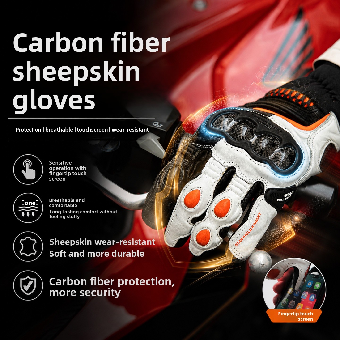 STAR KNIGHT Motorcycle Riding  - đánh giá và giá Motorcycle Glove Knuckle